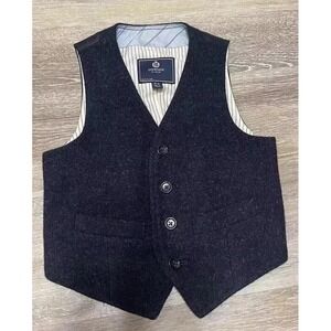 J. Crew Crewcuts Dressy Button Vest Charcoal Grey Wool Vest Size 4-5 Wedding